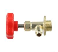Válvula dispensadora de adaptador de CA R134a con construcción de metal y sello de neopreno para aire acondicionado, válvula de grifo y válvula de cierre