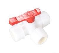 Válvula en T de tubo de agua de tres vías de plástico, válvula de bola de conexión rápida para fontanería de 20/25/32/40/50/63 mm, ajuste de control de flujo (20 mm)