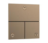 Válvula hansgrohe ShowerSelect Comfort E, empotrada, 3 consumidores, roseta cuadrada, 15573140, Color: Bronce cepillado