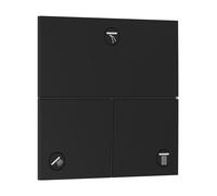 Válvula hansgrohe ShowerSelect Comfort E, empotrada, 3 consumidores, roseta cuadrada, 15573670, Color: negro mate