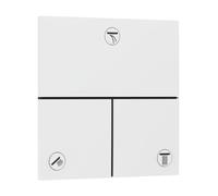 Válvula hansgrohe ShowerSelect Comfort E, empotrada, 3 consumidores, roseta cuadrada, 15573700, Color: Blanco Mate