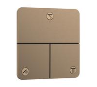 Válvula hansgrohe ShowerSelect Comfort Q, empotrada, 3 consumidores, roseta Soft Edge, 15587140, Color: Bronce cepillado