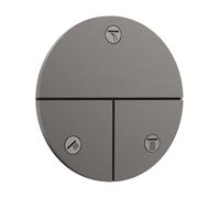 Válvula hansgrohe ShowerSelect Comfort S, empotrada, 3 consumidores, roseta redonda, 15558340, Color: Cromo negro cepillado