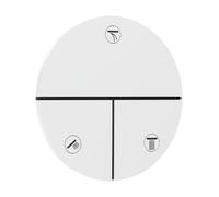 Válvula hansgrohe ShowerSelect Comfort S, empotrada, 3 consumidores, roseta redonda, 15558700, Color: Blanco Mate