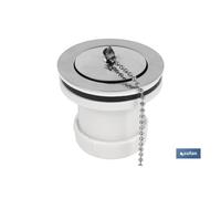 Válvula lavabo-bidé 1 1/4 x 70 tapón metálico