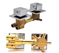 Válvula mezcladora de ducha de latón de 2/3/4/5 vías con cartílago Ceic, salida de agua de 25.4/31.8/5.7 pulgadas, conexión G1/2 pulgadas, grifo Slish para baños modernos