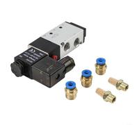 Válvula neumática de la posición del puerto 2 de la válvula electromagnética 5 de DC 12V 4V21008 con el conector para los sistemas automatizados de la presión de aire y el uso industrial