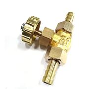 Válvula paralela de 10 mm, válvula de aguja de ángulo de latón para propano/butano, válvula reguladora de manguera de latón de fácil conexión, válvula paralela/angular, clasificación de presión de 1