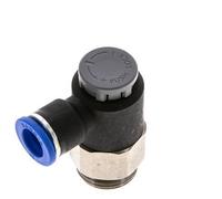 Válvula reguladora de caudal Codo de salida de contador 10 mm - G1/2'' Latón/PA 66 Tuerca de seguridad