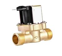 Válvula Solenoide eléctrica N/C 12v 24v 220v G3/4 ''G1/2'' interruptor de flujo de entrada de aire de latón entrada normalmente cerrada for calentador de agua Solar