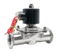Válvula Solenoide sanitaria tipo abrazadera normalmente cerrada de acero inoxidable 1/2 "3/4" 1 "válvula solenoide AC220V DC24V(220VAC,0.5 Inch)