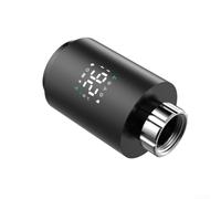 Válvula Termostática para inteligente para zigbee Programable(Black) | Control remoto app, compatible para tuya para Smart Life, para ajuste temperatura en para tiempo real, para fácil instalación