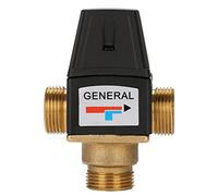 Válvula termostática, válvula mezcladora termostática de alto flujo de latón de alto flujo, DN20 de 3 vías, válvula de control de 35-60 grados para calefacción por suelo radiante para calentador de