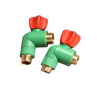 Válvulas de ángulo recto con rosca universal para cocina, baño y jardín, válvulas de ángulo de rosca de suministro de agua