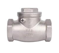 Válvulas de retención DN15-DN50, válvula antirretorno horizontal con boca de alambre de acero inoxidable, de 1/2-2 pulgadas, rosca hembra de acero inoxidable 304.(DN32)