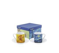 Van Gogh, 2 tazas con dibujos de "La Noche Estrellada" y "Los Girasoles", Enesco
