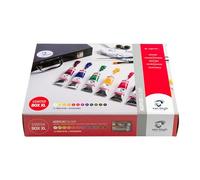 Van Gogh Starter Box Xl, Maletín con 12 tubos Pinturas Acrílicas, Accesorios, Pinceles, Auxiliares y paleta.
