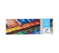 Royal Talens Van Gogh Estuche metálico de acuarela, 24 mitades de pastilla