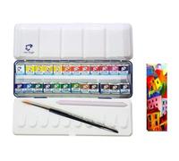 Van Gogh Estuche Pocket Box 24 Acuarela National Gallery - Metal Caja de 24 Acuarelas + 1 Pinceles y Estompen