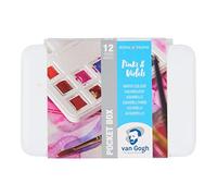 Van Gogh Juego de acuarelas – Caja de bolsillo de plástico, 12 mitades (Rosas y violetas)