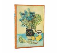 Van Gogh's Still Life Midi Unlined Hardcover Journal (Elastic Band Closure)