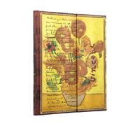 Paperblanks Cuaderno de tapa dura Girasoles de Van Gogh – Rayado Ultra – Cierre elástico