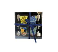 Van Gogh, Taza con cuchara y dibujo de la ''Noche Estrellada'' , cerámica, Enesco