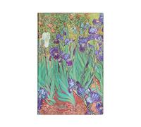 Van Gogh's Irises Maxi 12-month Horizontal Softcover Flexi Dayplanner 2025 (Elastic Band Closure): tydzień na dwóch stronach, zamykany na gumkę, papier 100 gsm