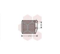 VAN WEZEL 17006313 Radiador de calefacción con tubo