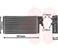 VAN WEZEL Radiador de calefacción para AUDI: 100, S6, 200, V8, A6 (Ref: 03006052)