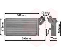 VAN WEZEL Radiador de calefacción para FIAT: Scudo, Ulysse & CITROËN: Jumpy, Synergie, Evasion, Dispatch & PEUGEOT: 806, Expert (Ref: 09006129)