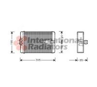 VAN WEZEL Radiador de calefacción para MERCEDES-BENZ LK (Ref: 30006250)