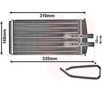 VAN WEZEL Radiador de calefacción para SKODA: Felicia & VOLKSWAGEN: Caddy (Ref: 76006016)