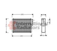 VAN WEZEL Radiador de calefacción para VOLVO: S80, S60, V70, XC 90, XC 70 (Ref: 59006110)