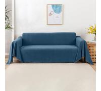 VanderHOME Antideslizante Fundas de sofá Ajustables Impermeable Cubre Sofá Protector Extraíbles Almohadilla para sofás Protector de Mascotas 180 * 130cm-Azul Scuro