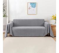 VanderHOME Antideslizante Fundas de sofá Ajustables Impermeable Cubre Sofá Protector Extraíbles Almohadilla para sofás Protector de Mascotas 180 * 380cm-Gris