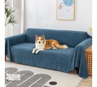 VanderHOME Antideslizante Fundas de sofá Ajustables Impermeable Cubre Sofá Protector Extraíbles Almohadilla para sofás Protector de Mascotas 180 * 340cm-Azul Scuro