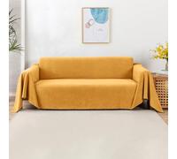 VanderHOME Antideslizante Fundas de sofá Ajustables Impermeable Cubre Sofá Protector Extraíbles Almohadilla para sofás Protector de Mascotas 180 * 420cm-Amarillo