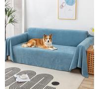 VanderHOME Antideslizante Fundas de sofá Ajustables Impermeable Cubre Sofá Protector Extraíbles Almohadilla para sofás Protector de Mascotas 180 * 300cm-Azul Claro