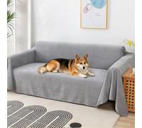 VanderHOME Antideslizante Fundas de sofá Ajustables Impermeable Cubre Sofá Protector Extraíbles Almohadilla para sofás Protector de Mascotas 180 * 420cm-Gris