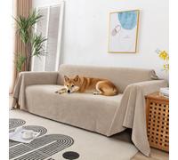 VanderHOME Antideslizante Fundas de sofá Ajustables Impermeable Cubre Sofá Protector Extraíbles Almohadilla para sofás Protector de Mascotas 180 * 380cm-Curry