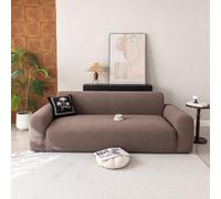 VanderHOME Funda de Sofá Elástica, Funda Sofa 5 Plazas, Resistente al Desgaste, Antideslizante, Protector para Sofá y Mascotas,Lavable (5 Plaza, Marrón café)