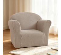 VanderHOME Funda de Sofá Infantil Elástica Jacquard Funda de Sillón Mini para Niños, Funda para Sofá Lavable Antideslizante para Sofá Habitación Infantil (Color Arena)