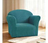 VanderHOME Funda de Sofá Infantil Elástica Jacquard Funda de Sillón Mini para Niños, Funda para Sofá Lavable Antideslizante para Sofá Habitación Infantil (Azul)