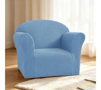 VanderHOME Funda de Sofá Infantil Elástica Jacquard Funda de Sillón Mini para Niños, Funda para Sofá Lavable Antideslizante para Sofá Habitación Infantil (Azul Vaquero)
