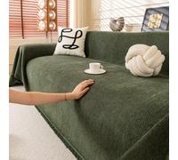 VanderHOME Funda Impermeable Sofa, Moderno Color Sólido Colcha Multiusos para Sofas, Anti-Mancha, Resistente a Arañazos De Gatos, Anti-Pilling y Al Desgaste 180 * 260cm-Verde