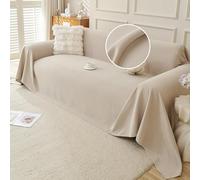 VanderHOME Funda Impermeable Sofa Suave Plaid Sofa Mantas Decorativas para sofás Dormitorio Sala de Estar Sencillo Diseño Resistente a Los Arañazos y Duradera 180 * 280cm-Caqui