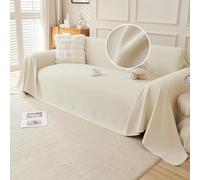 VanderHOME Funda Impermeable Sofa Suave Plaid Sofa Mantas Decorativas para sofás Dormitorio Sala de Estar Sencillo Diseño Resistente a Los Arañazos y Duradera 180 * 230cm-Beige