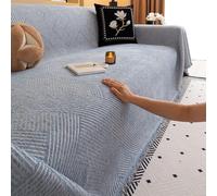 VanderHOME Funda Sofa 1 Plaza, Colcha Multiusos para Sofas, Plaid Sofa Transpirable, Grande, Manta Suave Multifuncional, Cálido 180 * 180cm-Azul