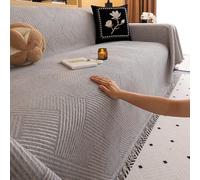 VanderHOME Funda Sofa 2 Plazas, Colcha Multiusos para Sofas, Plaid Sofa Transpirable, Grande, Manta Suave Multifuncional, Cálido 180 * 260cm-Gris Oscuro